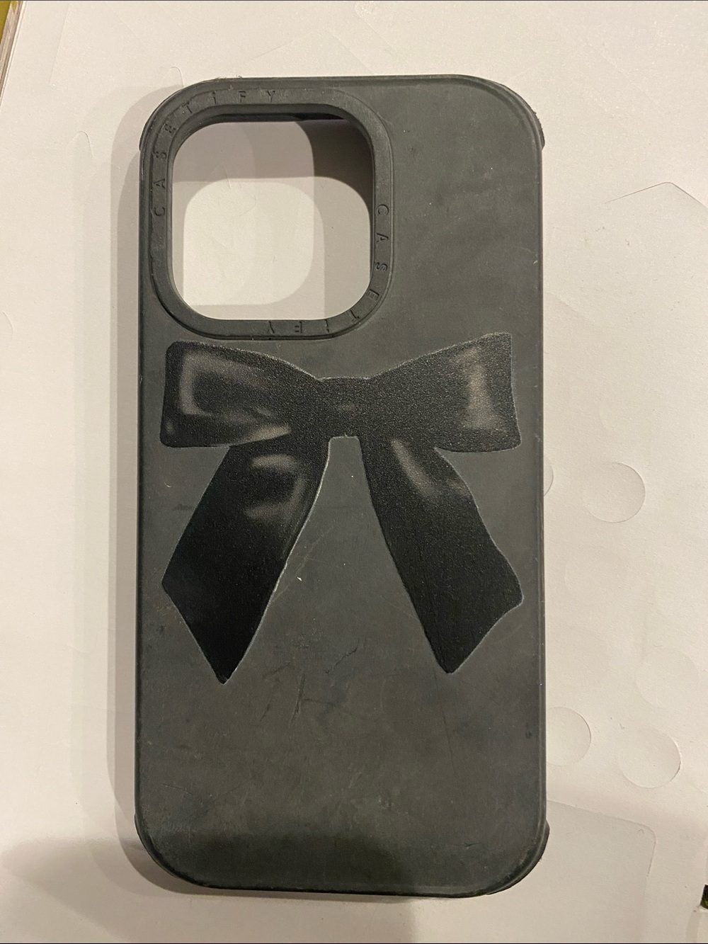 Black Bow Silicone Phone Casetify iPhone 14 Pro